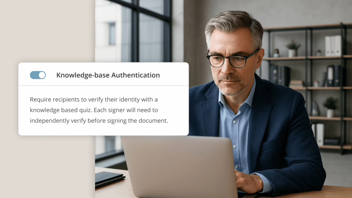 A professional reviewing the knowledge-base authentication option in the Firm360 accounting software interface