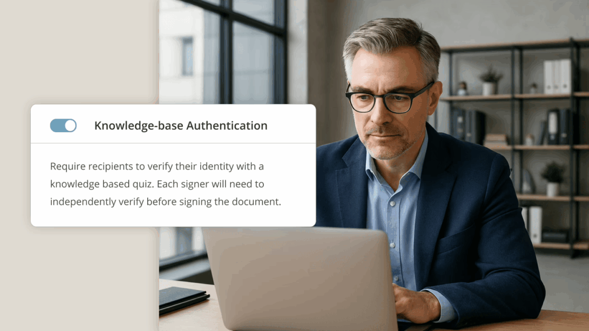 A professional reviewing the knowledge-base authentication option in the Firm360 accounting software interface
