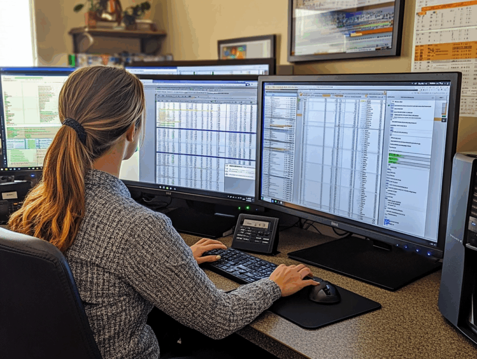 CPA struggling to manage client data across several disconnected systems, showing the inefficiency Firm360 helps solve